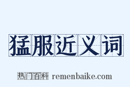 猛服近义词是什么意思的图片